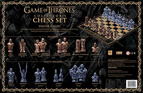 Game of Thrones collector's chess set with character pieces.